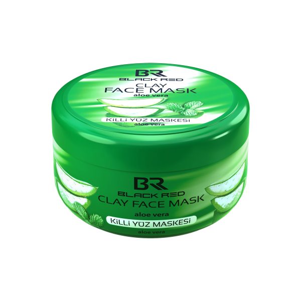 Black Red Clay Face Mask Aloe Vera Killi Yüz Maskesi 400 GR