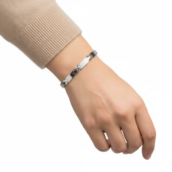 Gümüş Renk Klasik Çelik Bileklik