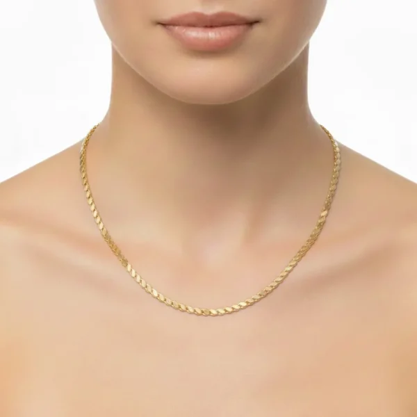 Gold İnce Burgu Zincir Çelik Kolye